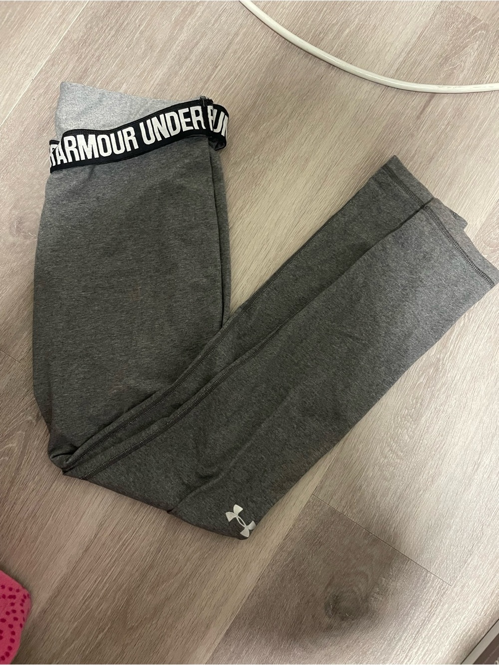 Under Armour' Dark Gray Athletic Leggings with Branded Waistband